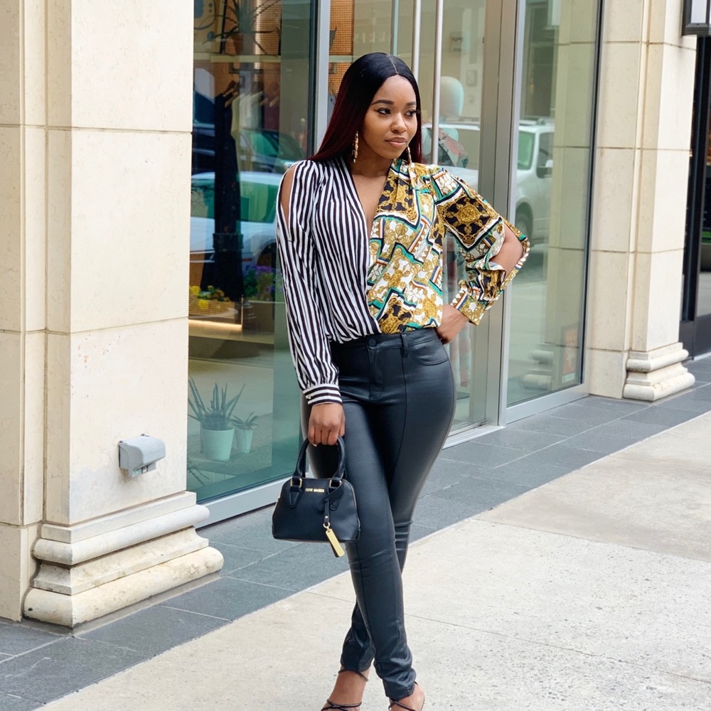Multi pattern bodysuit